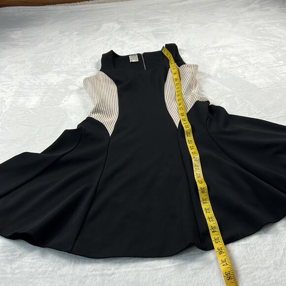 Ali Ra mesh accent fit and flare little black dress, size 6 - Picture 6 of 9